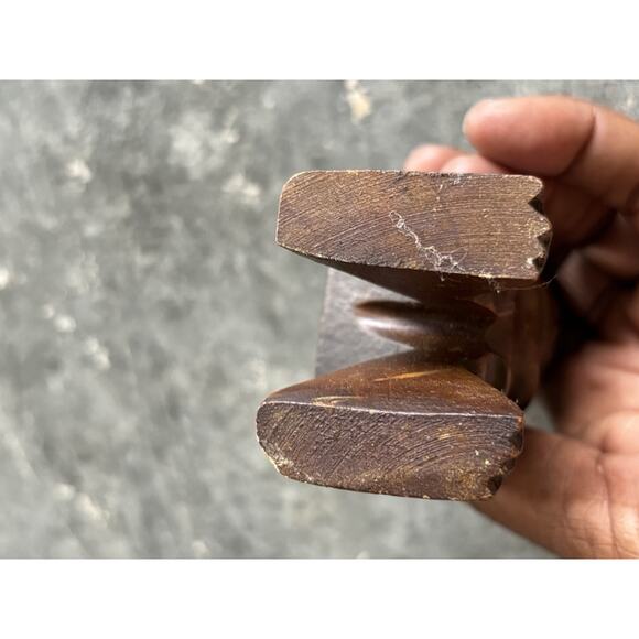 Vtg Wood Tiki Statue Hand Carved Philippines 4” - Picture 6 of 7